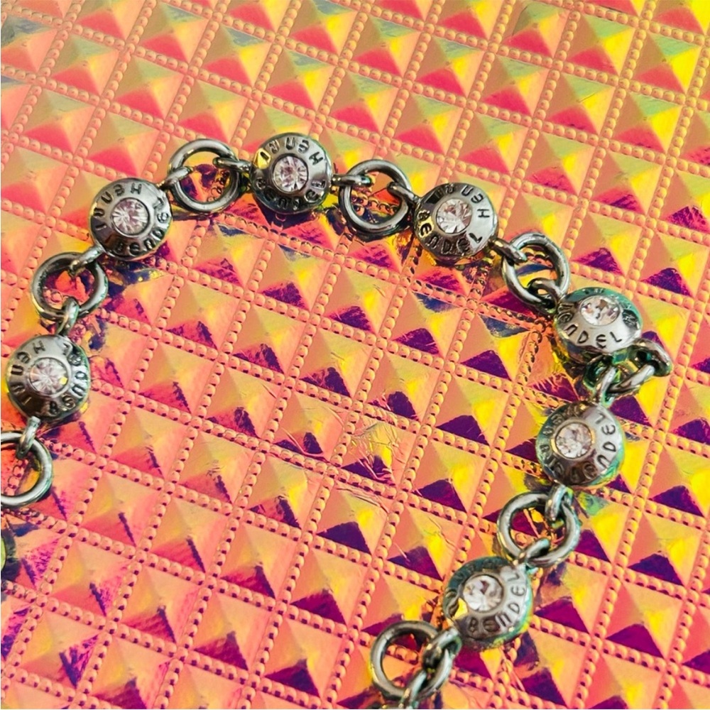 NWOT RARE Henri Bendel Silver Tone Tennis Bracelet - Picture 6 of 10